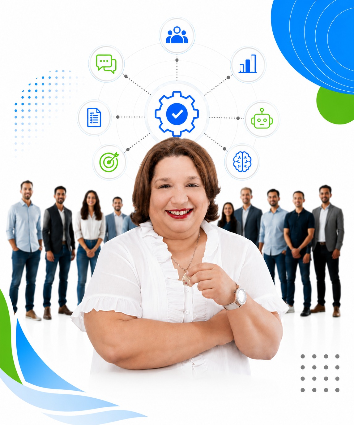 ¿Qué necesita tu empresa para responder? Equipo desconectado, tiempo perdido, KPI sin dirección, reportes aislados, comunicación fragmentada, objetivos desalineados.